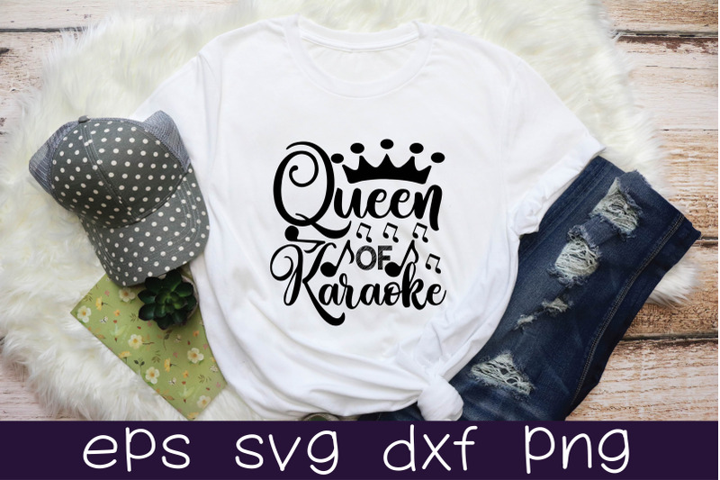 queen-of-karaoke-svg-design