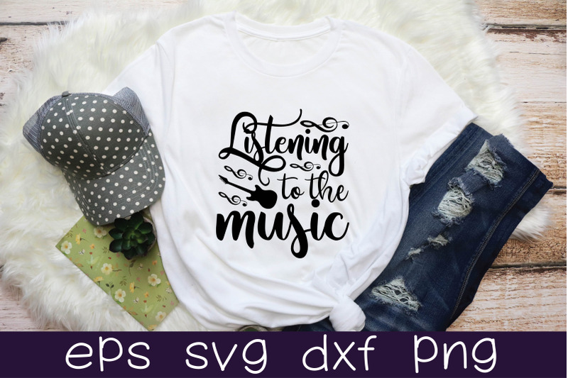 listening-to-the-music-svg-design