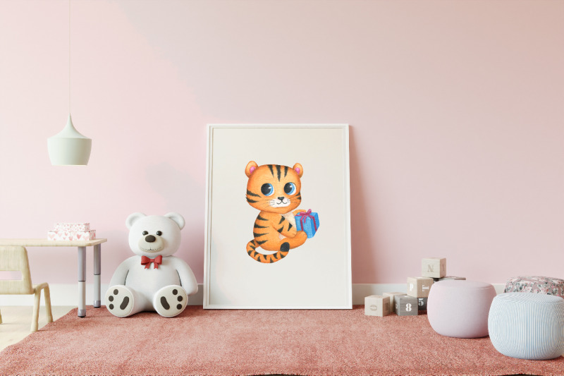 watercolor-clipart-cute-tiger-sublimation-animals-birthday-gift