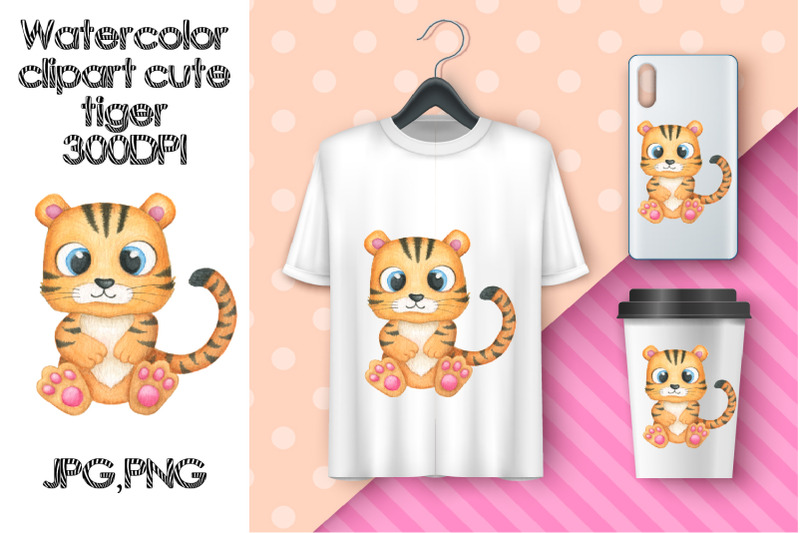 watercolor-clipart-cute-tiger-sublimation-animals-birthday