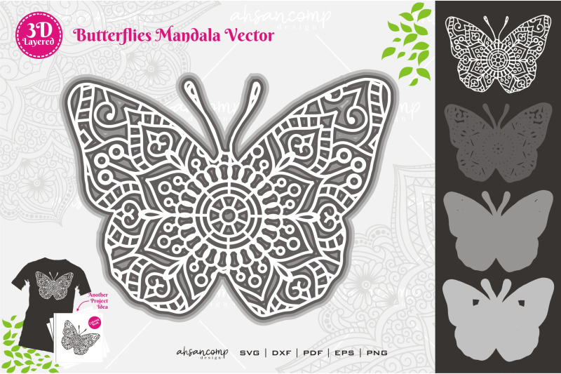 butterflies-6-mandala-svg-3d-layered