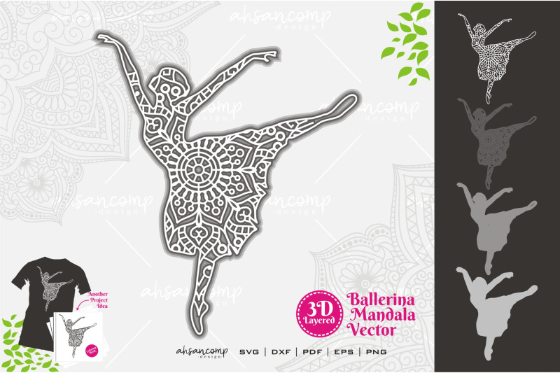 ballerina-mandala-svg-3d-layered-3