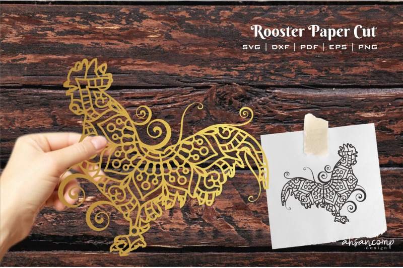 rooster-paper-cut-vector-illustration-template-for-cutting