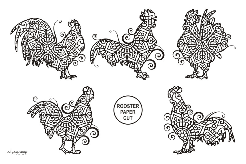 rooster-paper-cut-vector-illustration-template-for-cutting