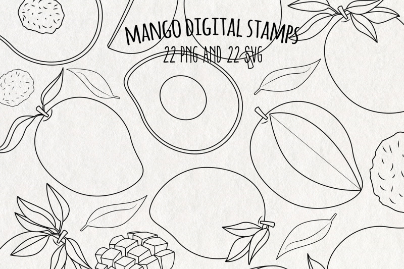 mango-digital-stamps-set-of-22