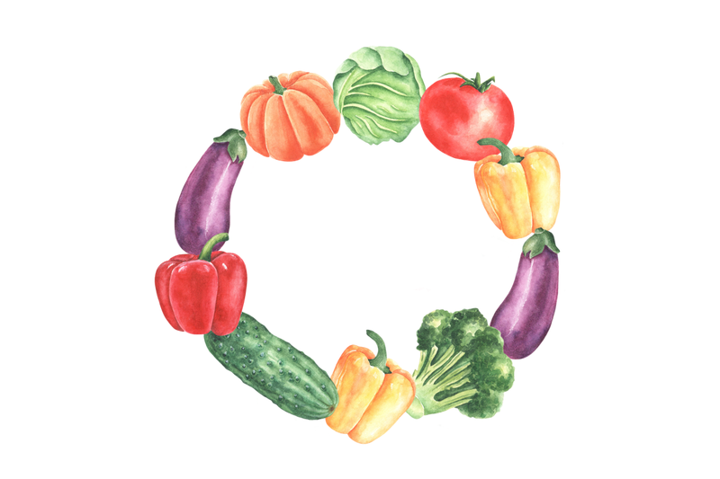 harvest-vegetables-watercolor-frame-set-of-vegetables-pepper-tomato