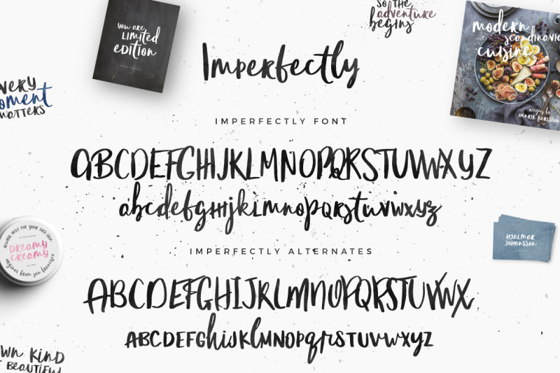 Imperfectly Script Font By Worn Out Media Thehungryjpeg Com