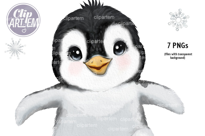 super-cute-penguin-7-watercolor-png-images-bundle