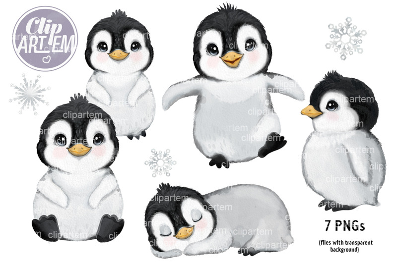 super-cute-penguin-7-watercolor-png-images-bundle