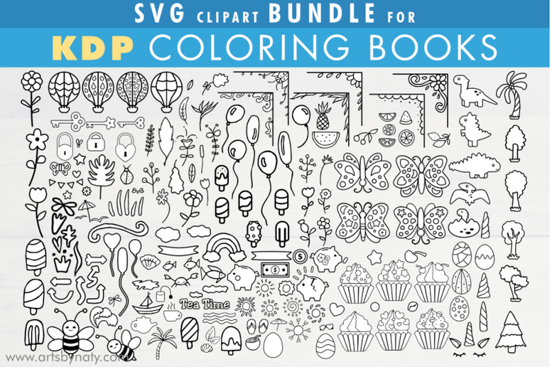 svg-clipart-bundle-for-kdp-coloring-books