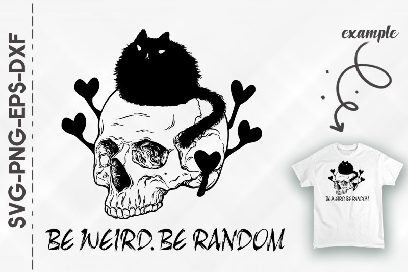 be-weird-be-random-black-cat-skull