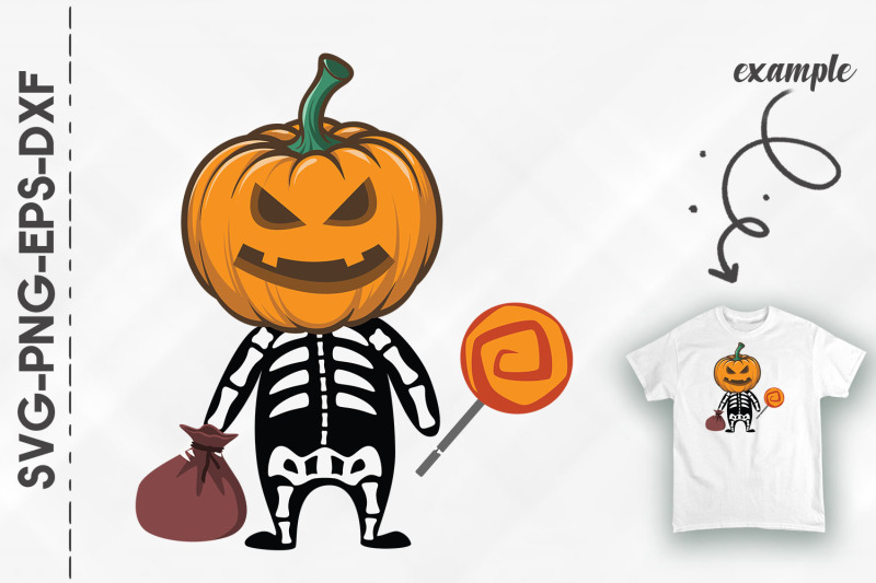 funny-kid-skeleton-pumpkin-head-candy