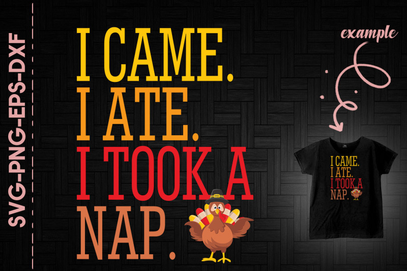 i-came-i-ate-i-took-a-nap-thanksgiving