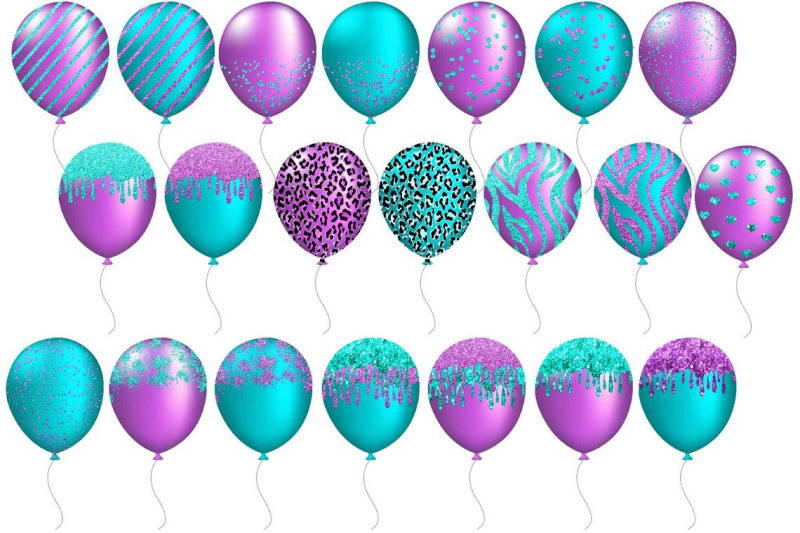 turquoise-amp-purple-balloons-clipart