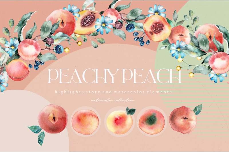 peachy-peach-summer-watercolor-collection