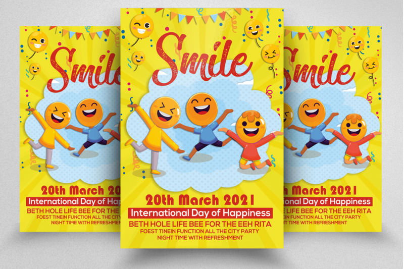 international-day-of-happiness-flyer