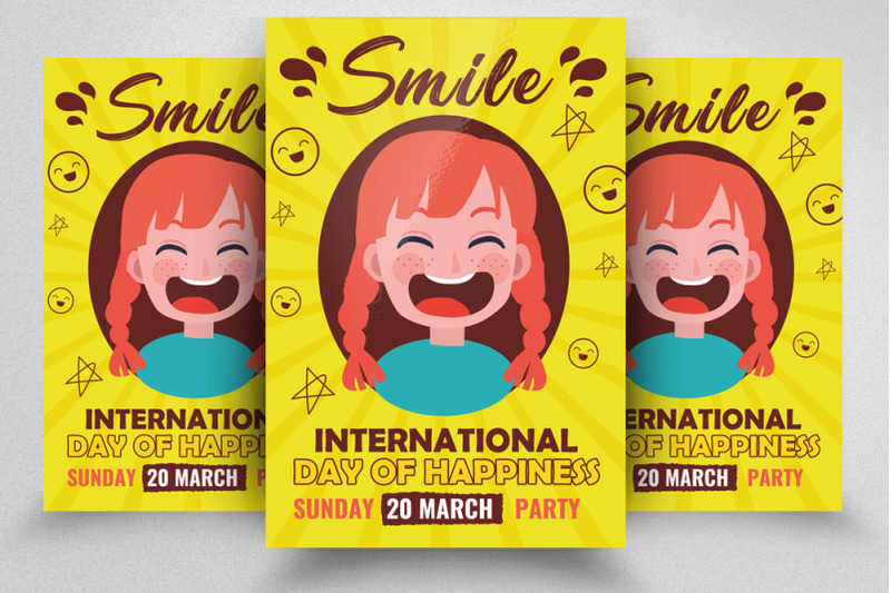 international-happiness-day-flyer-poster