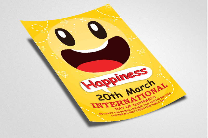 international-happiness-day-flyer-template