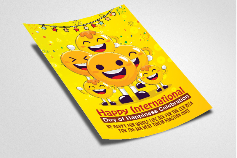 international-day-of-happiness-flyer-psd