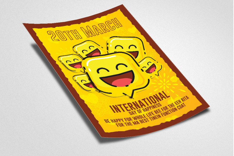 international-happiness-day-flyer-poster