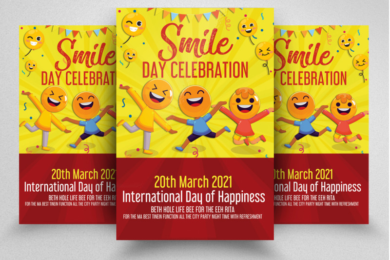 international-day-of-happiness-flyer