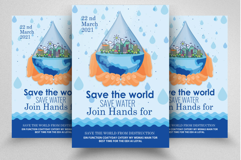 world-water-day-flyer-psd-template
