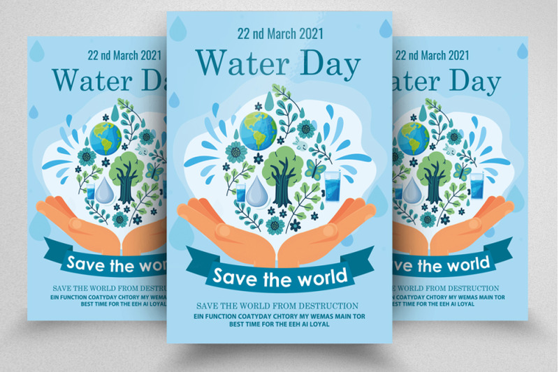 world-water-day-flyer-psd-template