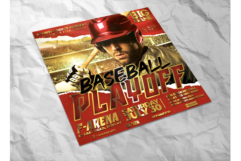 baseball-playoff-sport-flyer