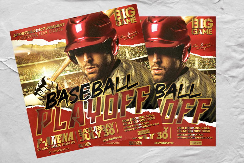 baseball-playoff-sport-flyer