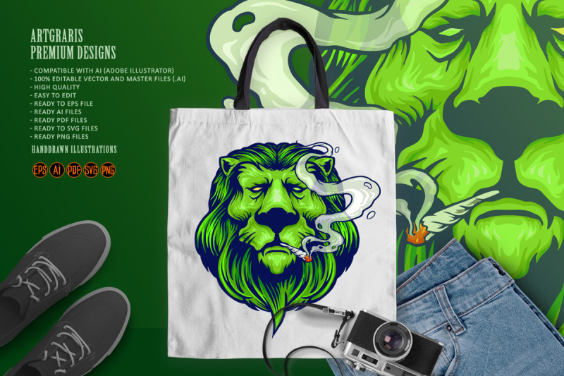 cool-lion-weed-smoke-marijuana-weed