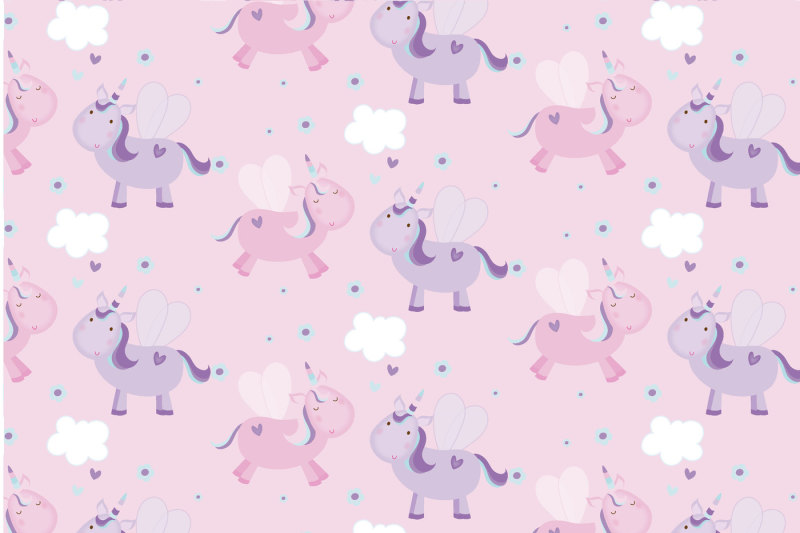 lilac-unicorn-mini-set