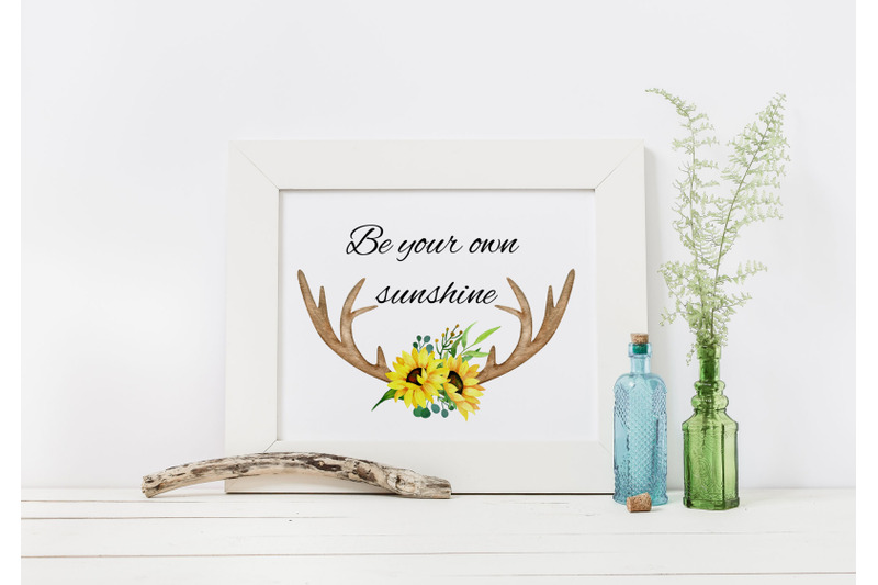 watercolor-antlers-sunflowers-clipart