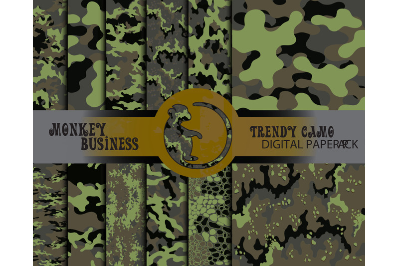 green-digital-paper-pack-seamless-camouflage-print-pack-army-design