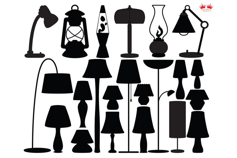 black-silhouettes-of-lamps-svg-file-for-cricut-instant-download