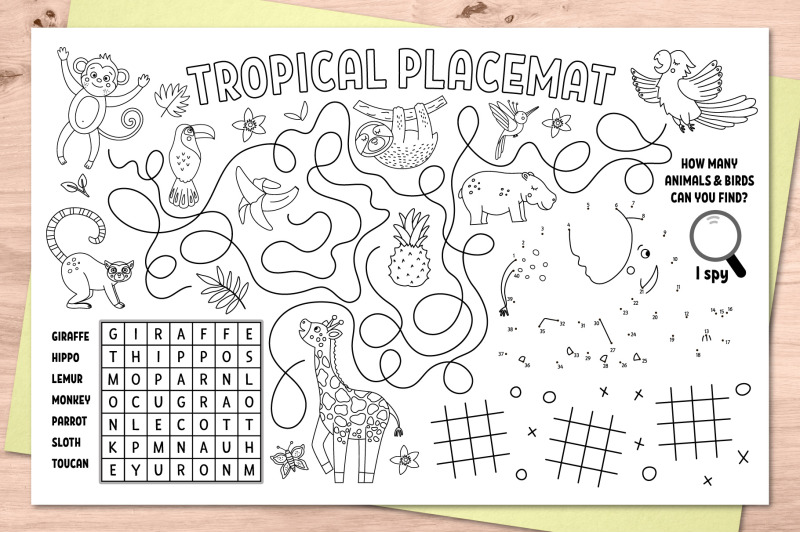 tropical-activity-placemats