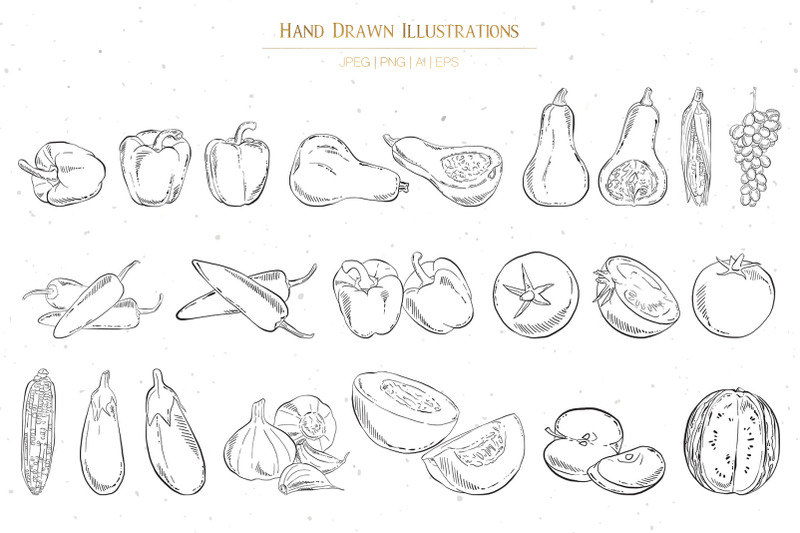 hand-drawn-fruits-and-veggies-illustrations