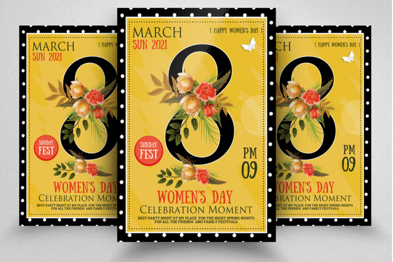 women-039-s-day-celebration-flyer-template