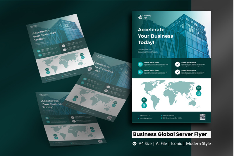 business-global-server-flyer-brochure-template