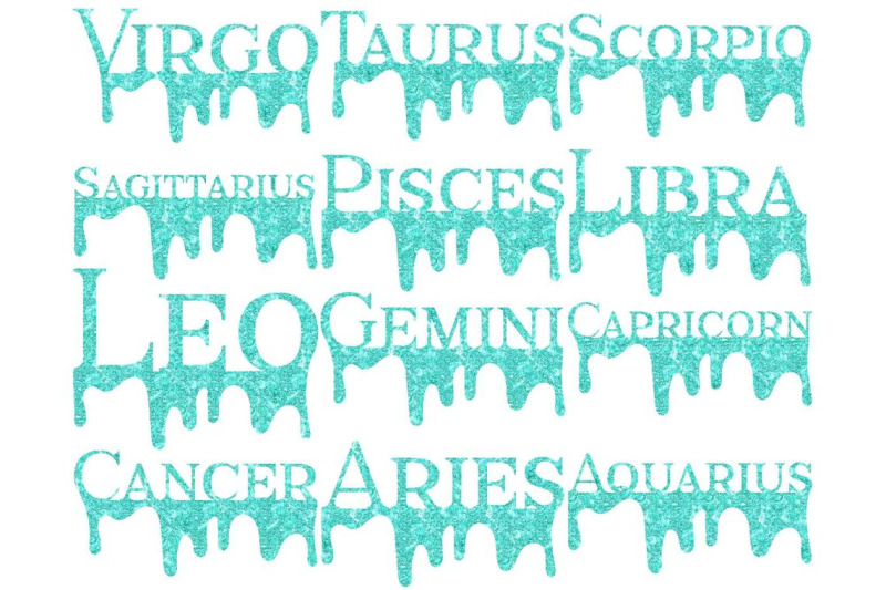 turquoise-glitter-zodiac-signs-clipart