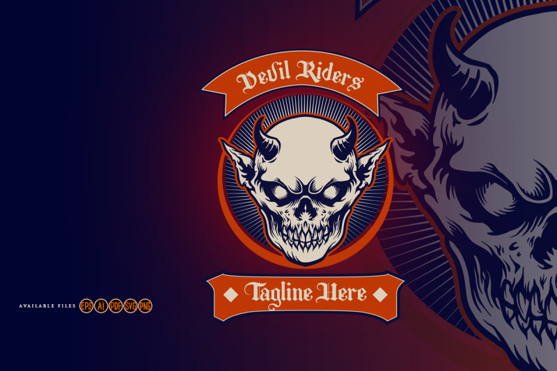 badge-devil-rider-classic-illustrations