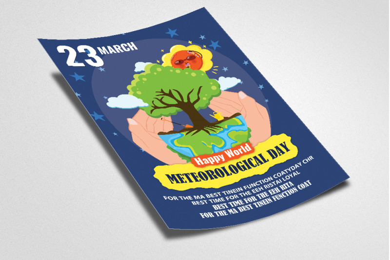 happy-world-meteorological-day-flyer