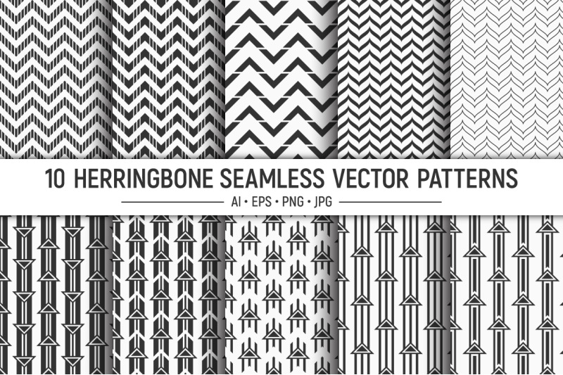 10-seamless-arrows-patterns-herringbone-structure