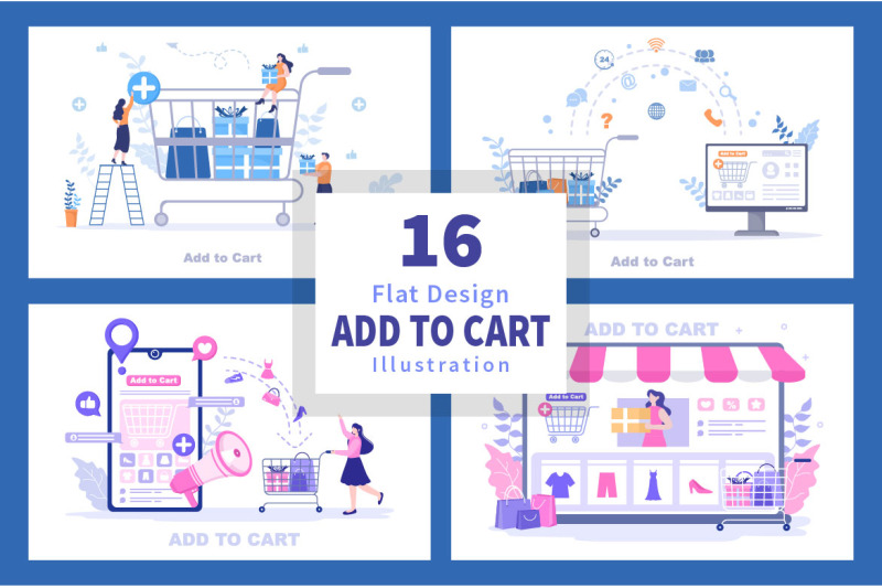 16-add-to-cart-vector-illustration