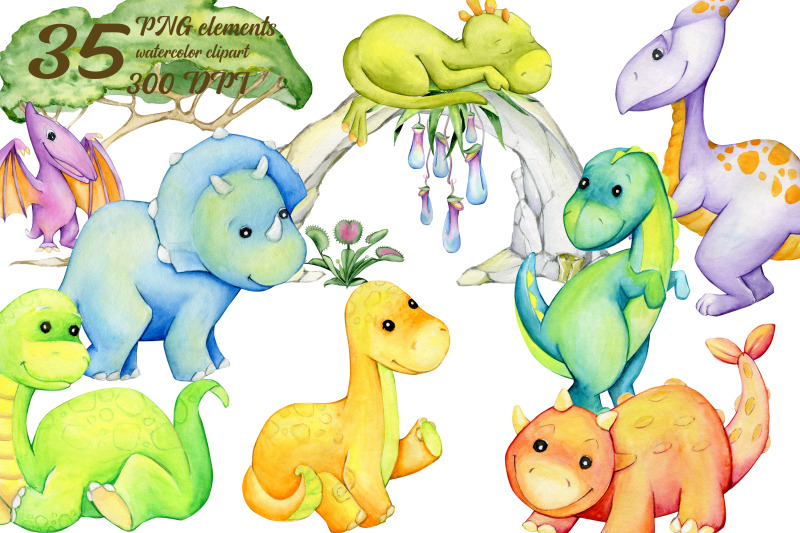 watercolor-clipart-dinosaur-clipart-animals-clip-art-cute-animal-ba