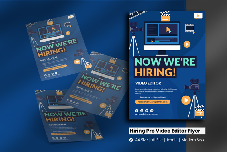 recruitment-video-editor-flyer-template