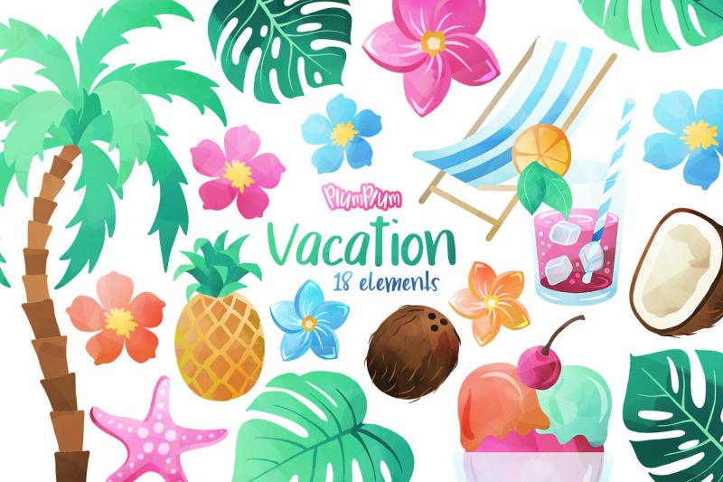 vacation-watercolor-cliparts