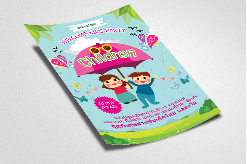 children-celebration-day-thailand-flyer