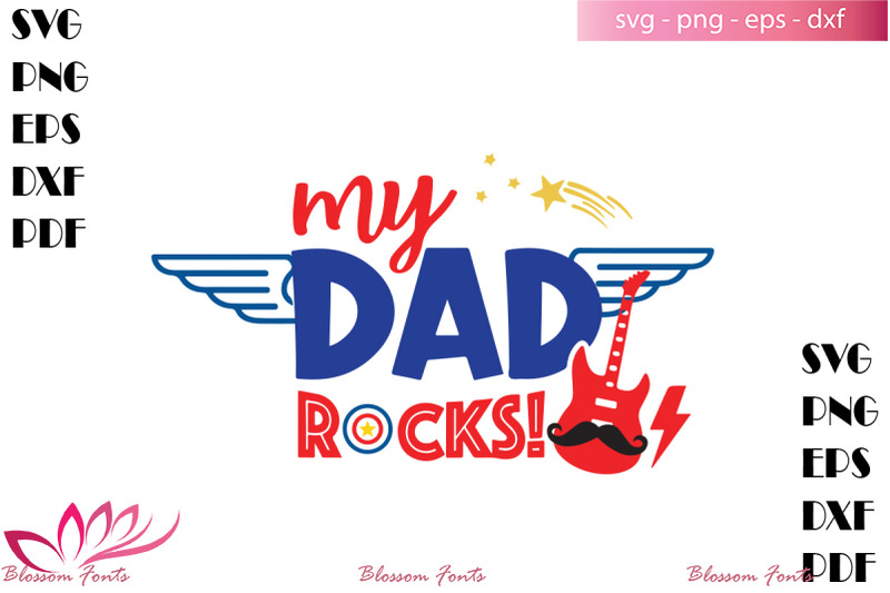 my-dad-rocks-svg-dad-shirt-dad-svg-daddy-shirt