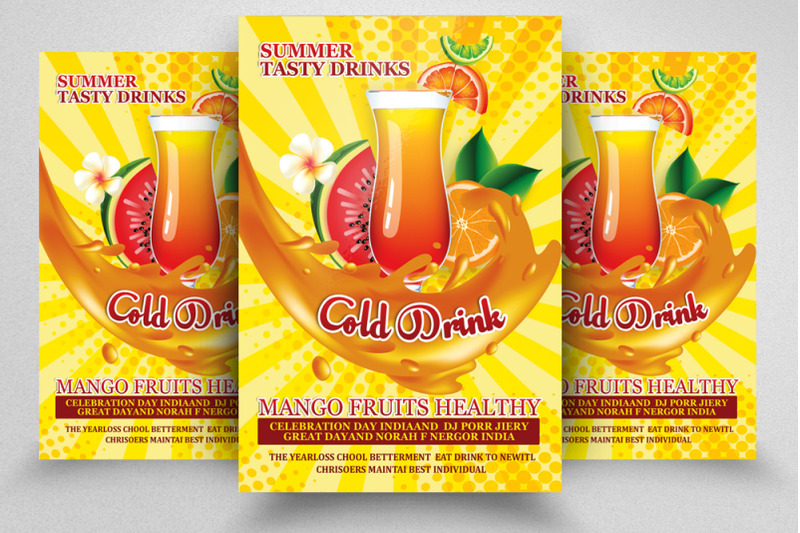 cold-drinks-flyer-poster-template