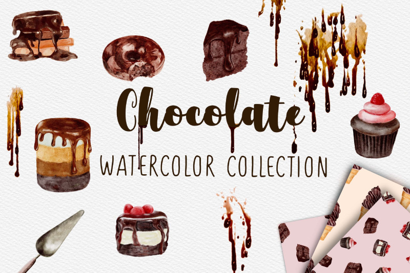 watercolor-chocolate-set-chocolate-cakes-collection